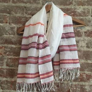 Pink orange and cream scarf